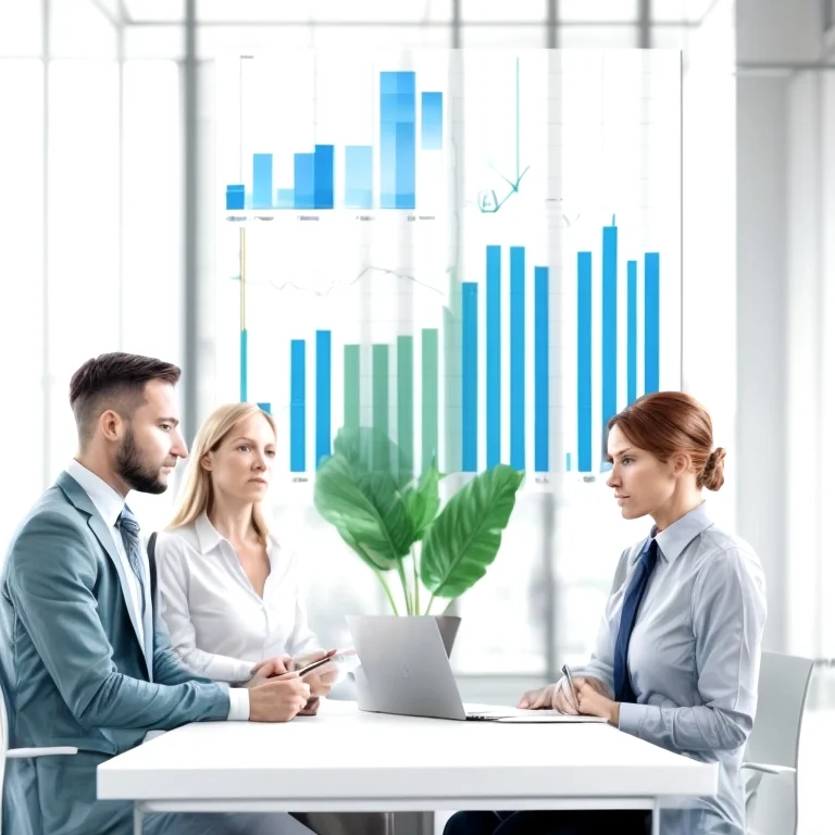 مجموعة من المستشارين يعملون على تطوير استراتيجية